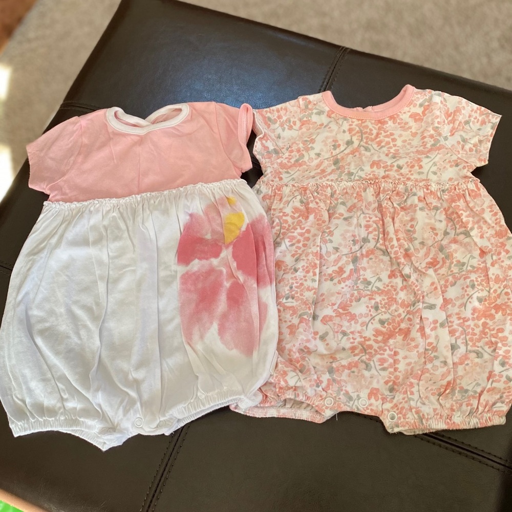 Burts Bees 6-9 month girls romper